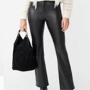 BEBE Black Genuine Leather pants